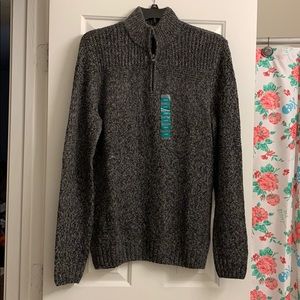 Knit Grey and Black Sweater